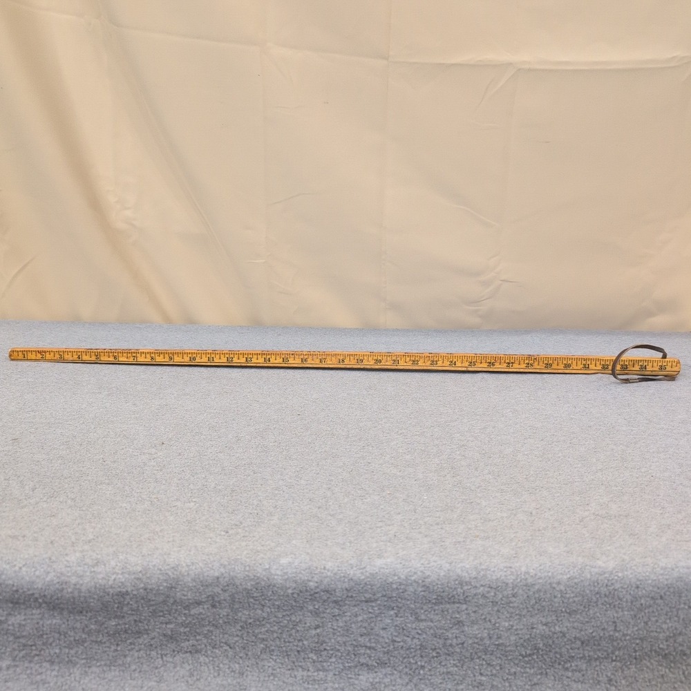 Vintage Joe Money Machinery Co Inc Alabama Advertising Wooden Yardstick Ruler - Picture 3 of 10
